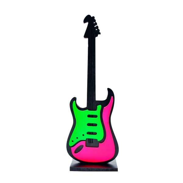 Musical - Guitarra Preta e Verde P
